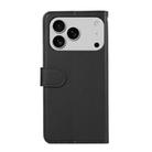 For iPhone 17 Pro ABEEL Delicate Texture Splicing RFID Leather Phone Case(Black) - 3