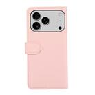 For iPhone 17 Pro Max ABEEL Delicate Texture Splicing RFID Leather Phone Case(Pink) - 3