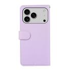 For iPhone 17 Pro Max ABEEL Delicate Texture Splicing RFID Leather Phone Case(Purple) - 3