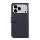 For iPhone 17 Pro Max ABEEL Delicate Texture Splicing RFID Leather Phone Case(Blue) - 3