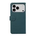 For iPhone 17 Pro Max ABEEL Delicate Texture Splicing RFID Leather Phone Case(Green) - 3