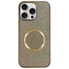 For iPhone 13 Pro Max Electroplating PC Glitter Grain MagSafe Phone Case(Gold) - 1