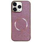 For iPhone 11 Pro Max Electroplating PC Glitter Grain MagSafe Phone Case(Pink) - 1
