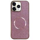For iPhone 11 Pro Electroplating PC Glitter Grain MagSafe Phone Case(Pink) - 1
