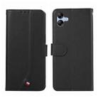 For Samsung Galaxy A05 4G ABEEL Delicate Texture Splicing RFID Leather Phone Case(Black) - 1