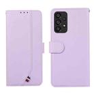 For Samsung Galaxy A23 4G / A23 5G ABEEL Delicate Texture Splicing RFID Leather Phone Case(Purple) - 1