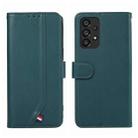 For Samsung Galaxy A52 5G ABEEL Delicate Texture Splicing RFID Leather Phone Case(Green) - 1