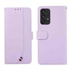 For Samsung Galaxy A53 5G ABEEL Delicate Texture Splicing RFID Leather Phone Case(Purple) - 1