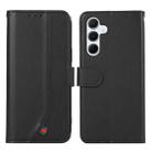 For Samsung Galaxy A17 5G ABEEL Delicate Texture Splicing RFID Leather Phone Case(Black) - 1