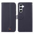 For Samsung Galaxy A17 5G ABEEL Delicate Texture Splicing RFID Leather Phone Case(Blue) - 1