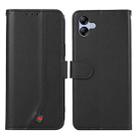 For Samsung Galaxy A07 5G ABEEL Delicate Texture Splicing RFID Leather Phone Case(Black) - 1