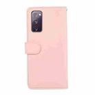 For Samsung Galaxy S20 FE ABEEL Delicate Texture Splicing RFID Leather Phone Case(Pink) - 3
