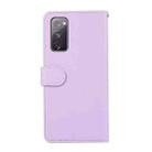 For Samsung Galaxy S20 FE ABEEL Delicate Texture Splicing RFID Leather Phone Case(Purple) - 3