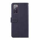 For Samsung Galaxy S20 FE ABEEL Delicate Texture Splicing RFID Leather Phone Case(Blue) - 3