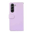 For Samsung Galaxy S21 FE 5G ABEEL Delicate Texture Splicing RFID Leather Phone Case(Purple) - 3