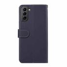 For Samsung Galaxy S21+ ABEEL Delicate Texture Splicing RFID Leather Phone Case(Blue) - 3