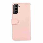 For Samsung Galaxy S21 5G ABEEL Delicate Texture Splicing RFID Leather Phone Case(Pink) - 3