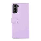 For Samsung Galaxy S21 5G ABEEL Delicate Texture Splicing RFID Leather Phone Case(Purple) - 3