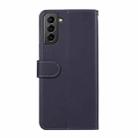 For Samsung Galaxy S21 5G ABEEL Delicate Texture Splicing RFID Leather Phone Case(Blue) - 3