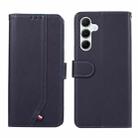 For Samsung Galaxy S23 FE 5G ABEEL Delicate Texture Splicing RFID Leather Phone Case(Blue) - 1