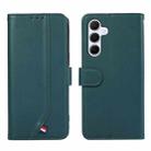 For Samsung Galaxy S23 FE 5G ABEEL Delicate Texture Splicing RFID Leather Phone Case(Green) - 1