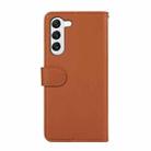 For Samsung Galaxy S23+ 5G ABEEL Delicate Texture Splicing RFID Leather Phone Case(Brown) - 3