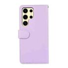 For Samsung Galaxy S23 Ultra 5G ABEEL Delicate Texture Splicing RFID Leather Phone Case(Purple) - 3