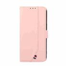For Samsung Galaxy S23 5G ABEEL Delicate Texture Splicing RFID Leather Phone Case(Pink) - 2