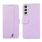 For Samsung Galaxy S23 5G ABEEL Delicate Texture Splicing RFID Leather Phone Case(Purple) - 1