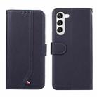 For Samsung Galaxy S23 5G ABEEL Delicate Texture Splicing RFID Leather Phone Case(Blue) - 1