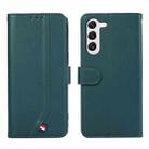For Samsung Galaxy S23 5G ABEEL Delicate Texture Splicing RFID Leather Phone Case(Green) - 1