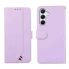 For Samsung Galaxy S24+ 5G ABEEL Delicate Texture Splicing RFID Leather Phone Case(Purple) - 1