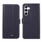 For Samsung Galaxy S24+ 5G ABEEL Delicate Texture Splicing RFID Leather Phone Case(Blue) - 1