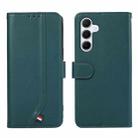 For Samsung Galaxy S24+ 5G ABEEL Delicate Texture Splicing RFID Leather Phone Case(Green) - 1