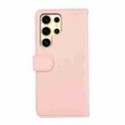 For Samsung Galaxy S24 Ultra 5G ABEEL Delicate Texture Splicing RFID Leather Phone Case(Pink) - 3