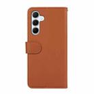 For Samsung Galaxy S24 5G ABEEL Delicate Texture Splicing RFID Leather Phone Case(Brown) - 3