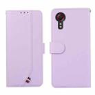 For Samsung Galaxy XCover 5 ABEEL Delicate Texture Splicing RFID Leather Phone Case(Purple) - 1