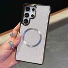 For Samsung Galaxy S24+ 5G Electroplating PC Glitter Grain MagSafe Phone Case(White) - 2