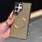 For Samsung Galaxy S24 FE 5G Electroplating PC Glitter Grain MagSafe Phone Case(Gold) - 2