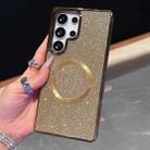 For Samsung Galaxy S23 FE 5G Electroplating PC Glitter Grain MagSafe Phone Case(Gold) - 2