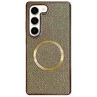 For Samsung Galaxy S23+ 5G Electroplating PC Glitter Grain MagSafe Phone Case(Gold) - 1