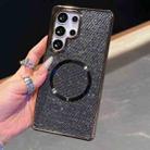 For Samsung Galaxy S23+ 5G Electroplating PC Glitter Grain MagSafe Phone Case(Black) - 2