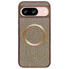 For Google Pixel 8 Electroplating PC Glitter Grain MagSafe Phone Case(Gold) - 1