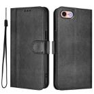 For iPhone 7 / 8 / SE 2022 Line Splicing Buckle Retro Leather Phone Case(Black) - 2