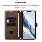 For iPhone 13 Pro Max Line Splicing Buckle Retro Leather Phone Case(Brown) - 3