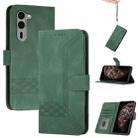 For Fujitsu Arrows We2 Plus Cubic Skin Feel Flip Leather Phone Case(Green) - 1