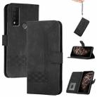 For TCL 30 XE 5G Cubic Skin Feel Flip Leather Phone Case(Black) - 1