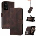 For TCL 50 SE / 40 NxtPaper 4G Cubic Skin Feel Flip Leather Phone Case(Brown) - 1