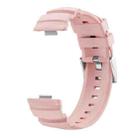 For Huawei Watch Fit 3 Silver Buckle Silicone Watch Band(Pink) - 2