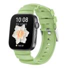 For Huawei Watch Fit 3 Silver Buckle Silicone Watch Band(Green) - 1